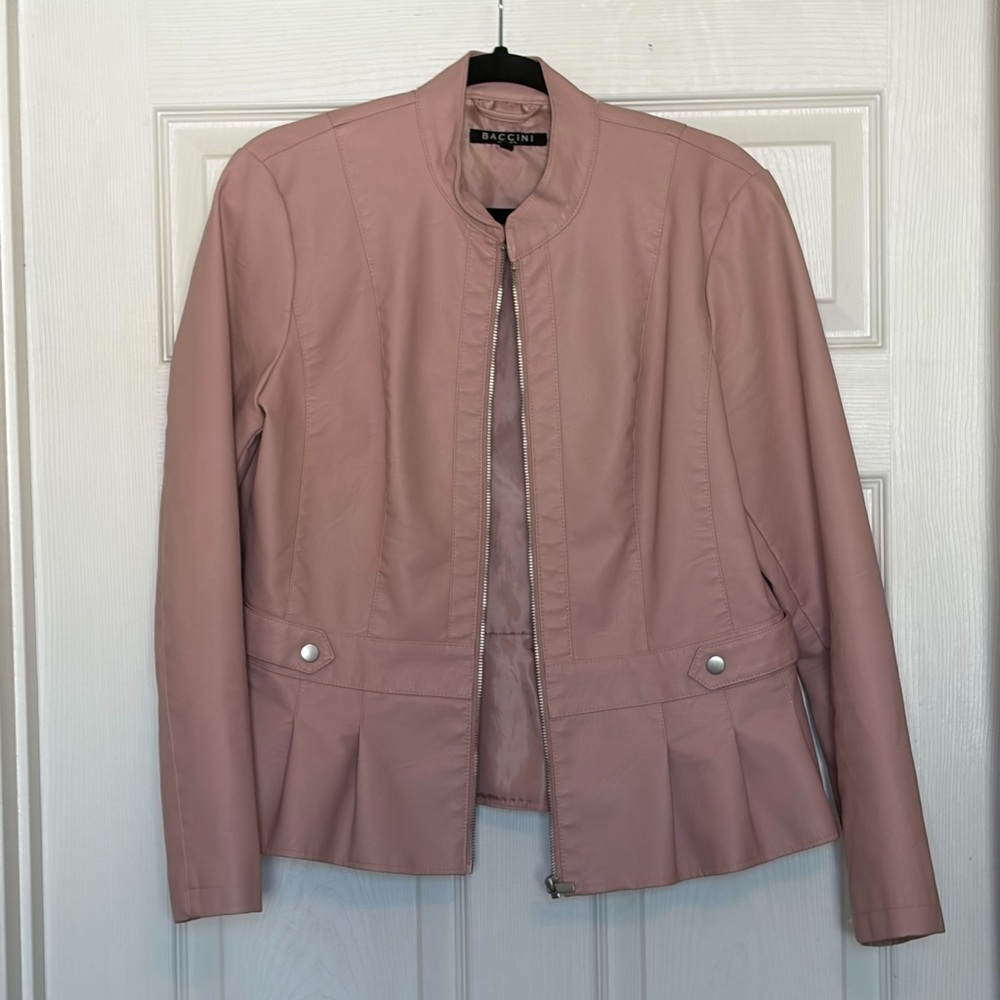 Baccini Blush Leather Jacket